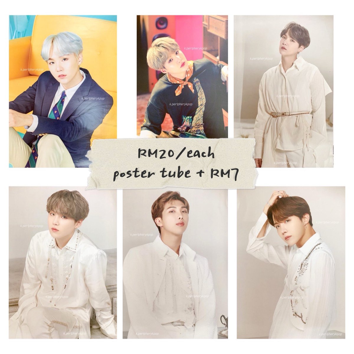 k_periphery's tweet image. BTS Official Poster

Price in pic, + Poster Tube RM7
postage RM8(WM)

#bts