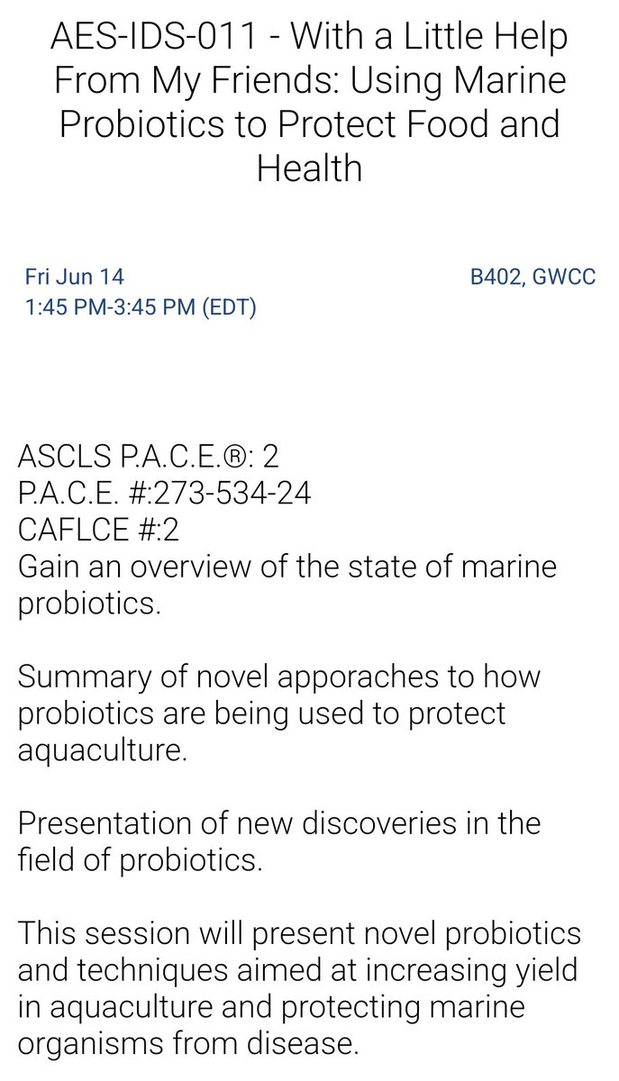 Back by popular demand, #ASMicrobe has another session dedicated to #probiotics! Learn about how these beneficial microbes are used and the compounds they make! Including invited talks by <a href="/Neha10GT/">Neha Garg</a> &amp; <a href="/LoneKGram/">Lone Gram</a>! This Friday at 1:45PM!