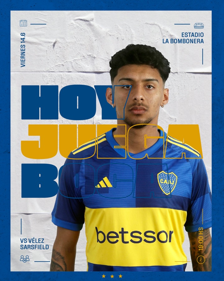 BocaJrsOficial's tweet photo. ¡𝗛𝗢𝗬 𝗝𝗨𝗘𝗚𝗔 #𝗕𝗢𝗖𝗔! ⚽ 💙💛💙 https://t.co/gCv6FjMnWM