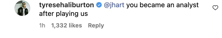 TommyBeer's tweet image. Day begins with Jalen Brunson going at Reggie Miller... day ends with Josh Hart going at Tyrese Haliburton...

yet another reason why Knicks fans have fallen so deeply in love with this Knicks team lol