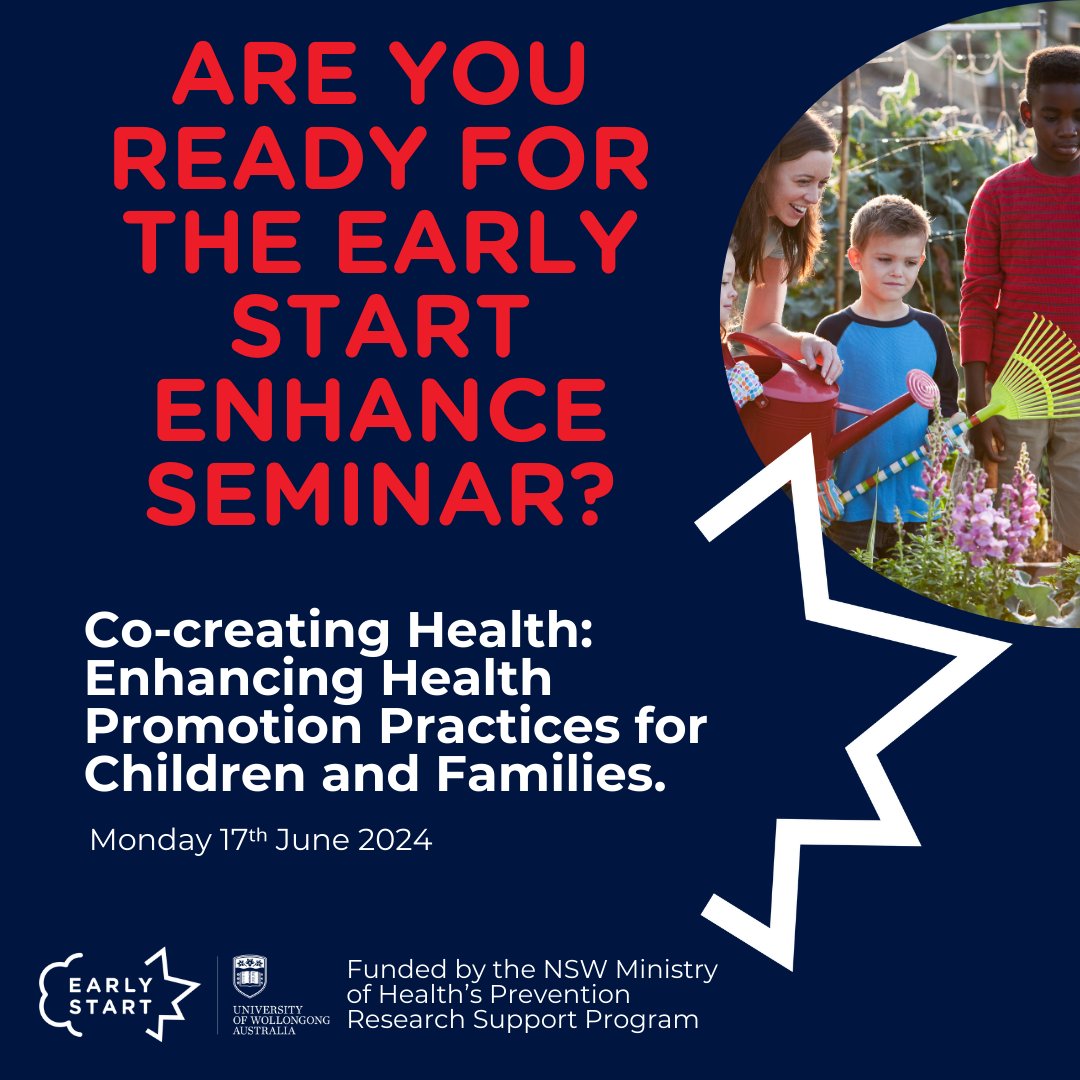 Sarah Ryan (@sryan801) on Twitter photo Who's ready for the #UOWENHANCE "Co-creating Health" seminar this Monday? Only 3 days to go! 🙌
<a href="/NSWHealth/">NSW Health</a> & <a href="/UOW/">UOW</a>'s <a href="/UOWEarlyStart/">UOW Early Start</a> come together to explore co-design approaches that enhance health promotion practices for children & families.
#UOWResearch Who's ready for the #UOWENHANCE "Co-creating Health" seminar this Monday? Only 3 days to go! 🙌
<a href="/NSWHealth/">NSW Health</a> & <a href="/UOW/">UOW</a>'s <a href="/UOWEarlyStart/">UOW Early Start</a> come together to explore co-design approaches that enhance health promotion practices for children & families.
#UOWResearch