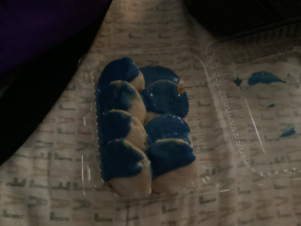 DiggFNAFFACTORY's tweet photo. These are originally supposed the be black/white cookie but now it’s blue/white? Israeli cookies?? Bought in Jewish neighborhood. https://t.co/WaNfPVjoJj