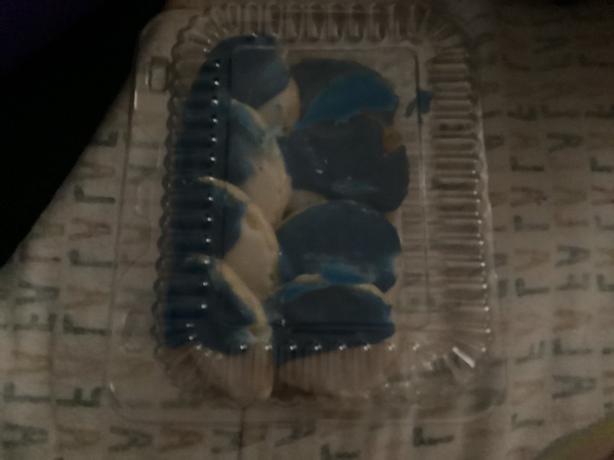 DiggFNAFFACTORY's tweet photo. These are originally supposed the be black/white cookie but now it’s blue/white? Israeli cookies?? Bought in Jewish neighborhood. https://t.co/WaNfPVjoJj