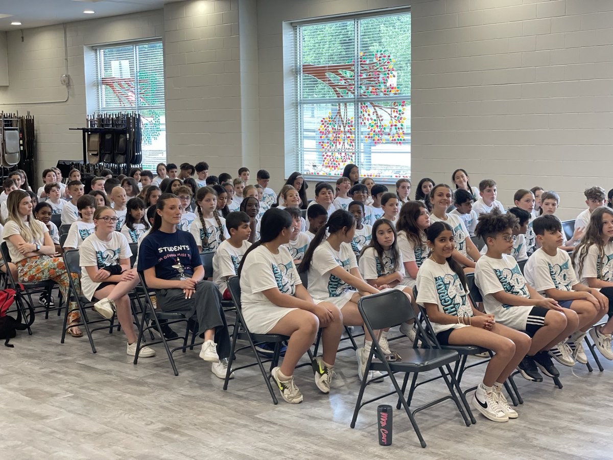 AsherHolmesES's tweet photo. It’s happening…5th Grade Moving Up practice! 🎉 Certificates are being printed as we speak!! #asherpride @MTPSNJ https://t.co/BUtLWCoaNU