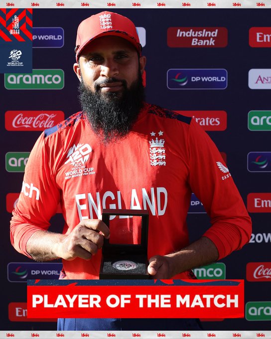 Four wickets. Twenty dots.  Congratulations on an incredible performance, Rash 🏅 📹 Credits: Twitter/englandcricket