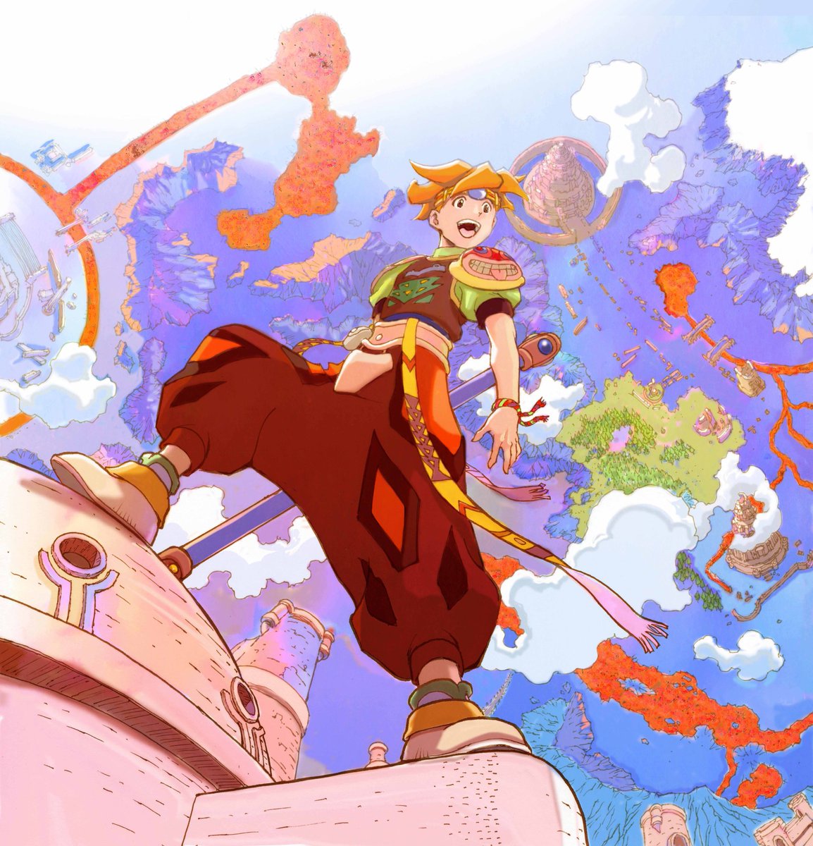 FantasyAnime's tweet photo. Back in 2021, the artist for Terranigma, Kamui Fujiwara, posted a bunch of new artwork for this great SNES classic https://t.co/Y7QfwKEcIf