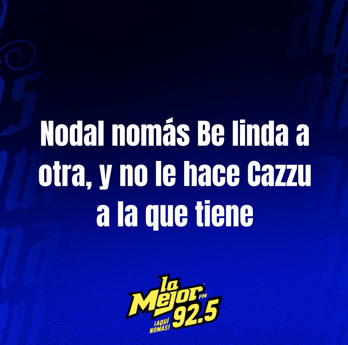 Tan cierto 😱🤣

#aquínomás #lamejorfm #lamejorfmmty #chismesito
#radio #monterrey #christiannodal #nodal #cazzu
