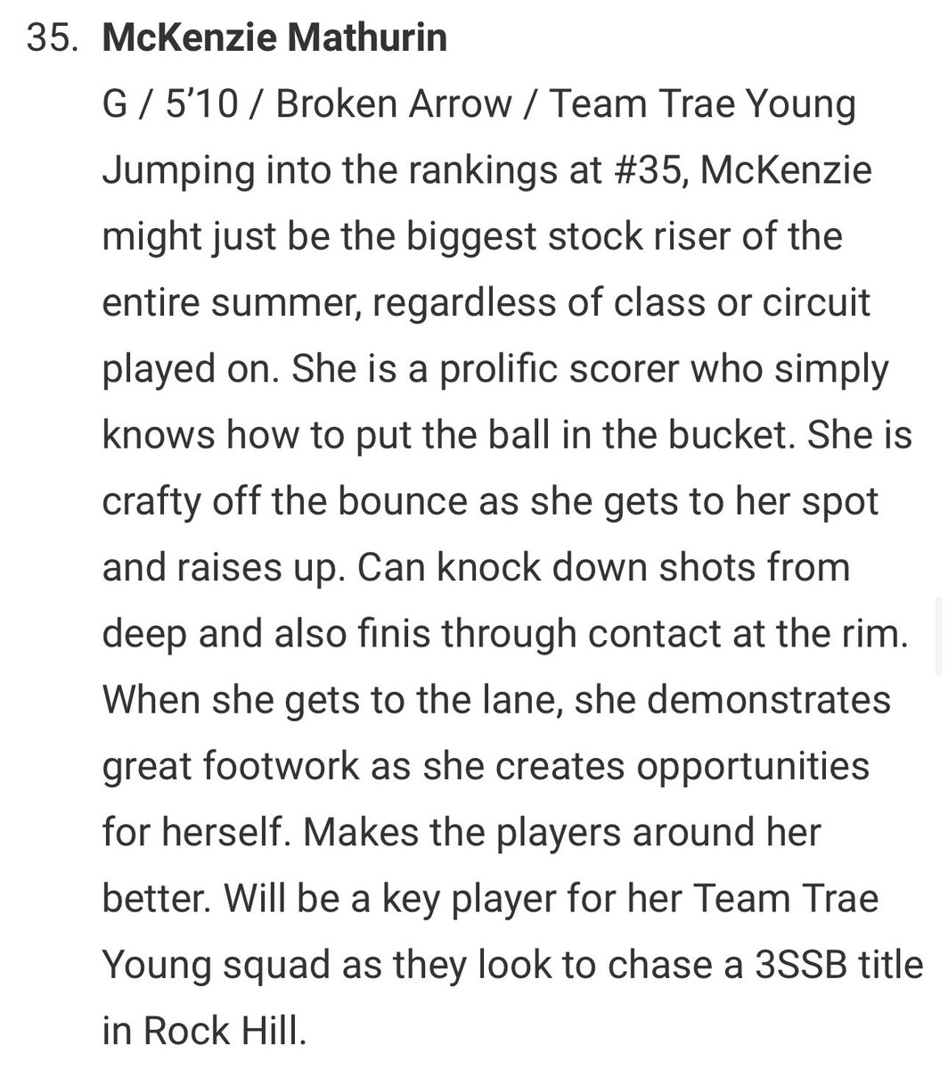 mathurin2025's tweet image. I hope my journey inspires the next girl! Welcoming myself into yet another ranking service. Thank you @JrAllStarBB #grateful 

Job is not DONE #myprocess #myjourney