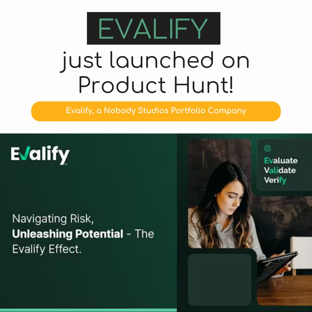 NobodyCrowd's tweet photo. We’re thrilled to announce the launch of #Evalify on Product Hunt! 🌟⁣⁣⁣
🔗 Check it out on Product Hunt: https://t.co/coxnI0hXVy⁣⁣
⁣⁣We’d love your support! Visit our Product Hunt page, give us an upvote, and share your feedback. Let’s make some noise together!⁣⁣ https://t.co/mv5Xq7udU9
