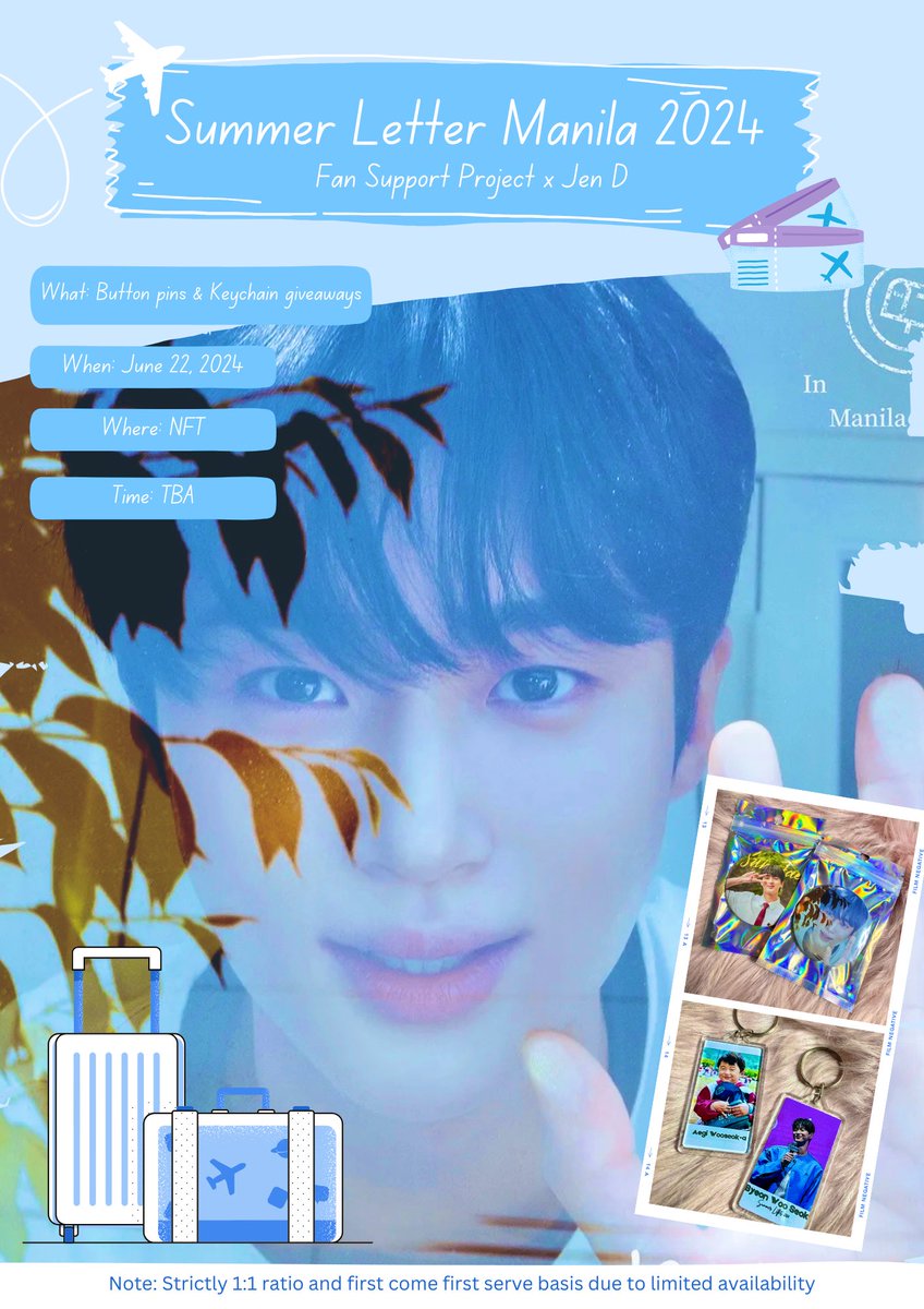 jenOfLeon's tweet photo. Summer Letter Manila 2024
Fan Support Project (updated)

How to claim: Just approach me and show me this post.

See you next week filo tongtongs!❤️

#ByeonWooSeok 
#byeonwooseokfanmeeting 
#BYEONWOOSEOKinManila https://t.co/0hGBTPnnrU
