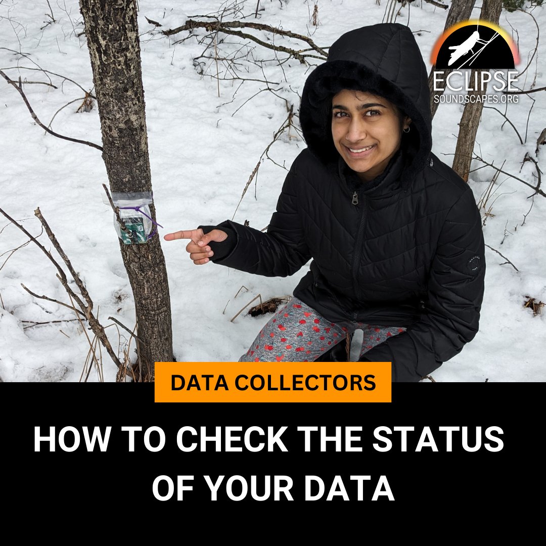 Eclipse Soundscapes (@eclipsesoundudl) on Twitter photo As of 6/5/24 all data received has been added to our Data Receipt List. Look up your ES ID # to learn whether we received your online form, location notes, and micro SD card. eclipsesoundscapes.org/data-processin…
#AudioData #SoundscapeEcology #Eclipse2024 As of 6/5/24 all data received has been added to our Data Receipt List. Look up your ES ID # to learn whether we received your online form, location notes, and micro SD card. eclipsesoundscapes.org/data-processin…
#AudioData #SoundscapeEcology #Eclipse2024