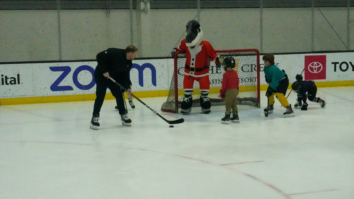 sjsharkie's tweet photo. One day you’re taking shots on santa… the next you are head coach of the Sharks https://t.co/PqmAJB5aAL