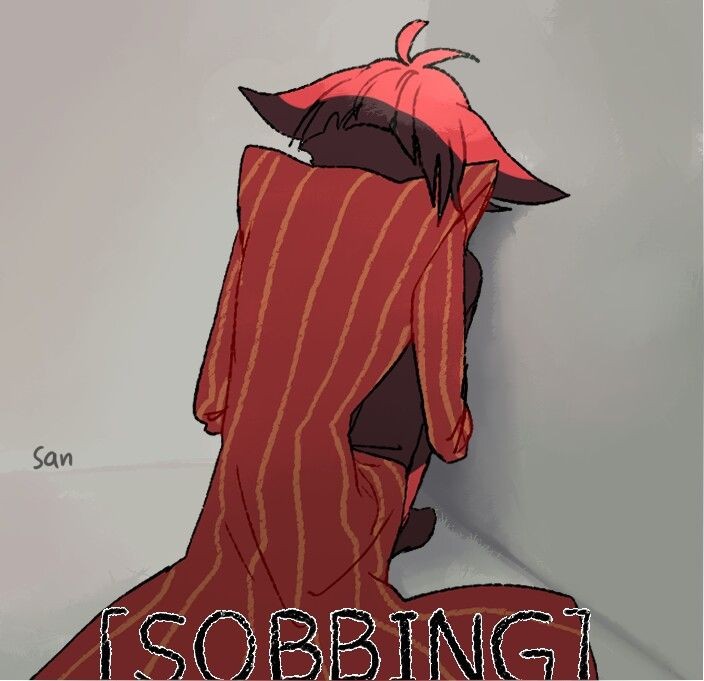 crushback88854's tweet photo. Oh no... #alastor #hazbinhorelfanart https://t.co/BnyZXs84Ss