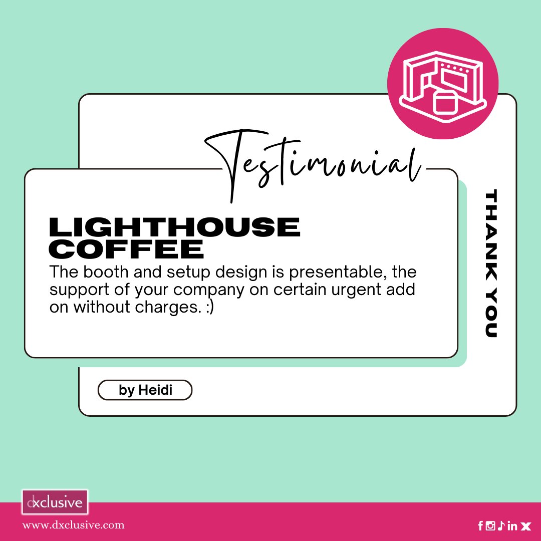 dxclusive_my's tweet image. Discover how our client transformed their business with our service𓍯𓂃𓏧♡ #exhibition #boothsetup #boothdesign #contractor #clienttestimonial #dxclusive_malaysia