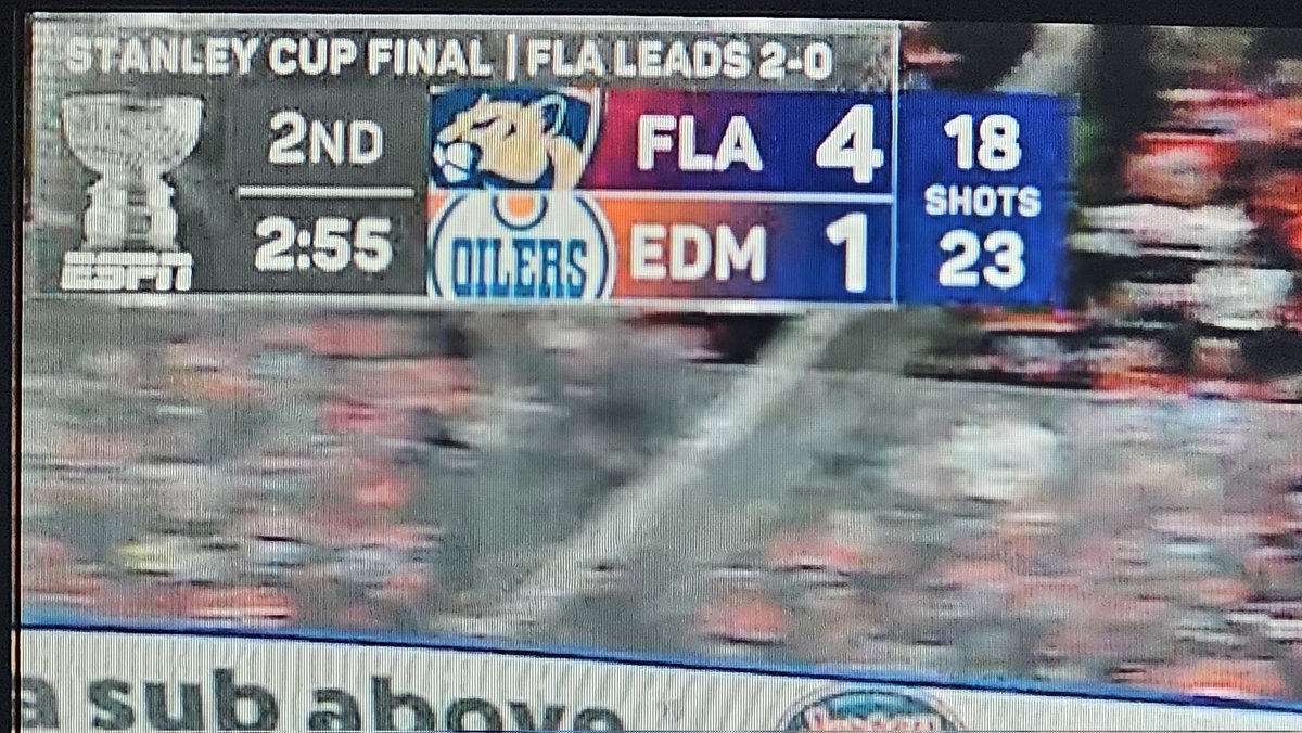 4-1 in the second period of a Stanley Cup Final game?

23 shots?

You don't say?
😏

<a href="/FlaPanthers/">Florida Panthers</a>
#TimeToHunt   
<a href="/EdmontonOilers/">Edmonton Oilers</a> 
#LetsGoOilers