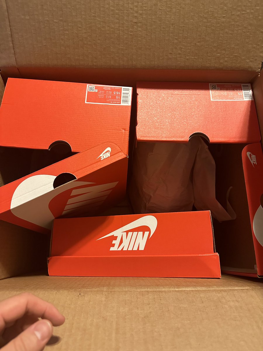 Seriously <a href="/Nike/">Nike</a>? 
This is how y’all packed my order? 
My shoe boxes were loosely thrown into a large box, no padding or packing material and  2 of the 3 pairs I bought were open with the shoes out their boxes. 
SMH