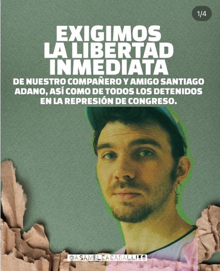 maria_j_luque's tweet photo. Por favor si pueden nos ayudan a difundir 🙏 Libertad para Santi y todxs los detenidxs https://t.co/XerH2Q091C