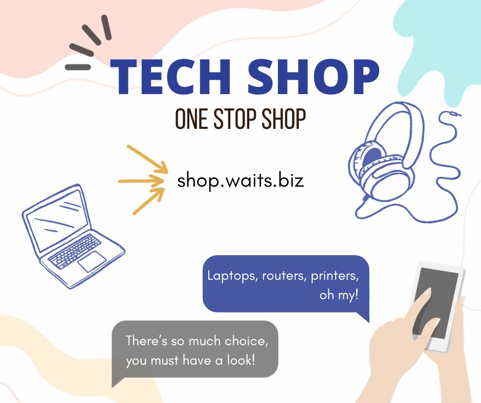 WAITSWA's tweet image. IT&apos;S JUNE! Now&apos;s the time to grab a shiny, new laptop or computer!

Come have a look at our shop - we have plenty of laptops, keyboards, routers and much, much more!

Better yet, you&apos;ll be supporting a local, family-owned business!

Shop here: shop.waits.biz

#perthit