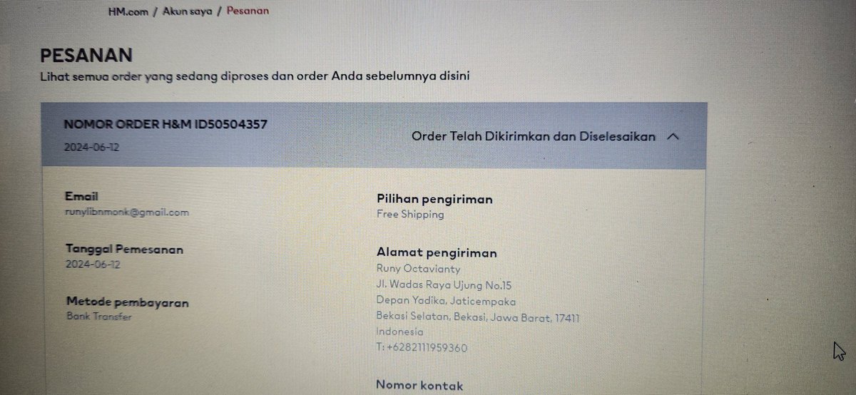 rooneyroone's tweet photo. @hmindonesia_ Min pesanan saya status pengiriman "paket gagal diterima" tapi status di website "sudah dikirimkan dan diselesaikan" dan tidak progress pergerakan paket. https://t.co/OpspUslFl9