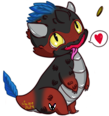 LucreLord's tweet photo. New tablet arrived and after setting it up, decided to finish a WIP I hadn't worked on for months. Introducing baby Pioro, my chaotic gremlin when they were still small. #digitalart #baby #babydragonborn #originalcharacter #dndcharacter #cute https://t.co/TxxjwDLk75