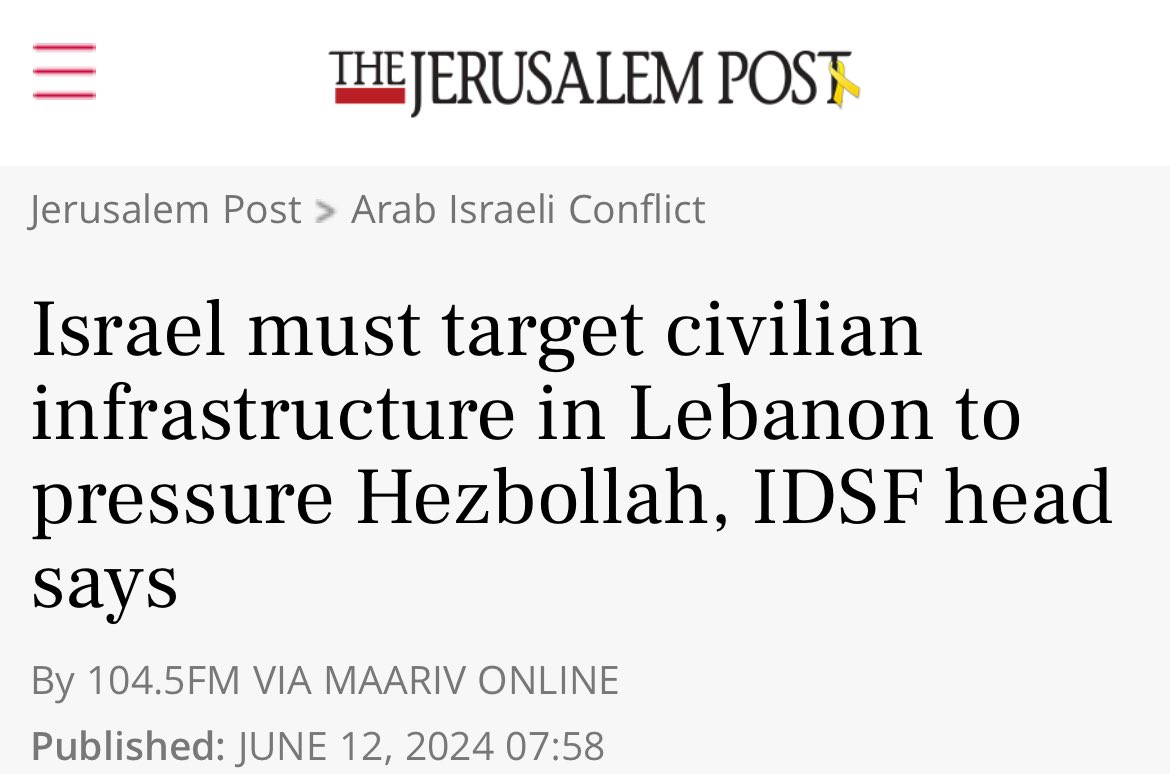 mehdirhasan's tweet photo. Entire U.S. political and media class: “Israel doesn’t target civilians!”

Israeli general: https://t.co/P70fsJ8jM9