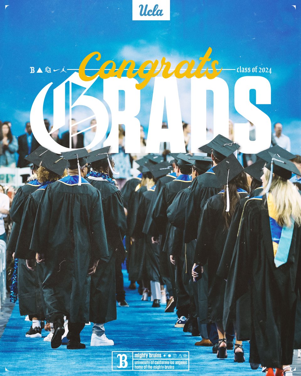 UCLAAthletics's tweet photo. Congratulations to the class of 2024! 💙🎓💛

#GoBruins https://t.co/rhuoOVBIzs