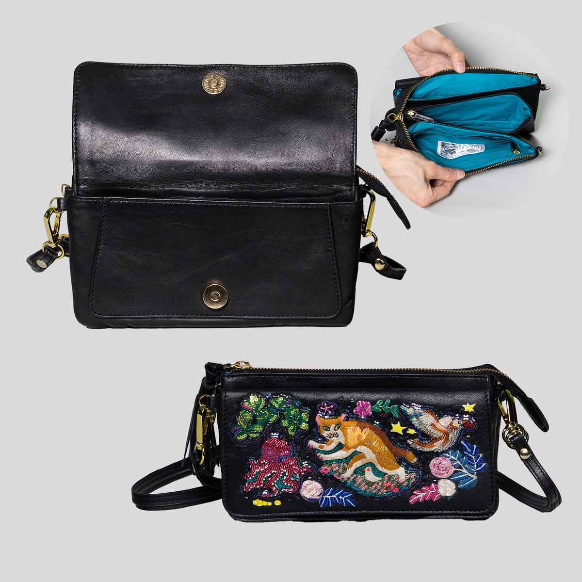 ヒグチユウコ】お財布バッグ 草原を逃げるボリス【ボリス雑貨店