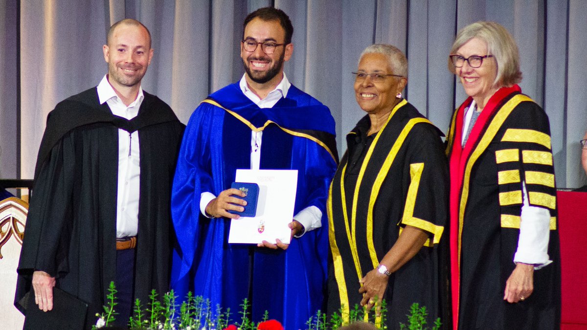 UofG_HHNS's tweet photo. 📢MASSIMO EARNS AWARD!
🏅Governor General’s Gold Medal!
🥇For Outstanding Academic Graduate Excellence
🇨🇦The Most Prestigious Award for Canadian Students!

🎓Dr. Massimo Nardone, PhD @UofG_HHNS!
🥼Prof. Philip Millar's Lab https://t.co/cI9BBTBFMB
🔗https://t.co/93bHdhvzQp
🏛️#UofG https://t.co/kd3dpEDQhF