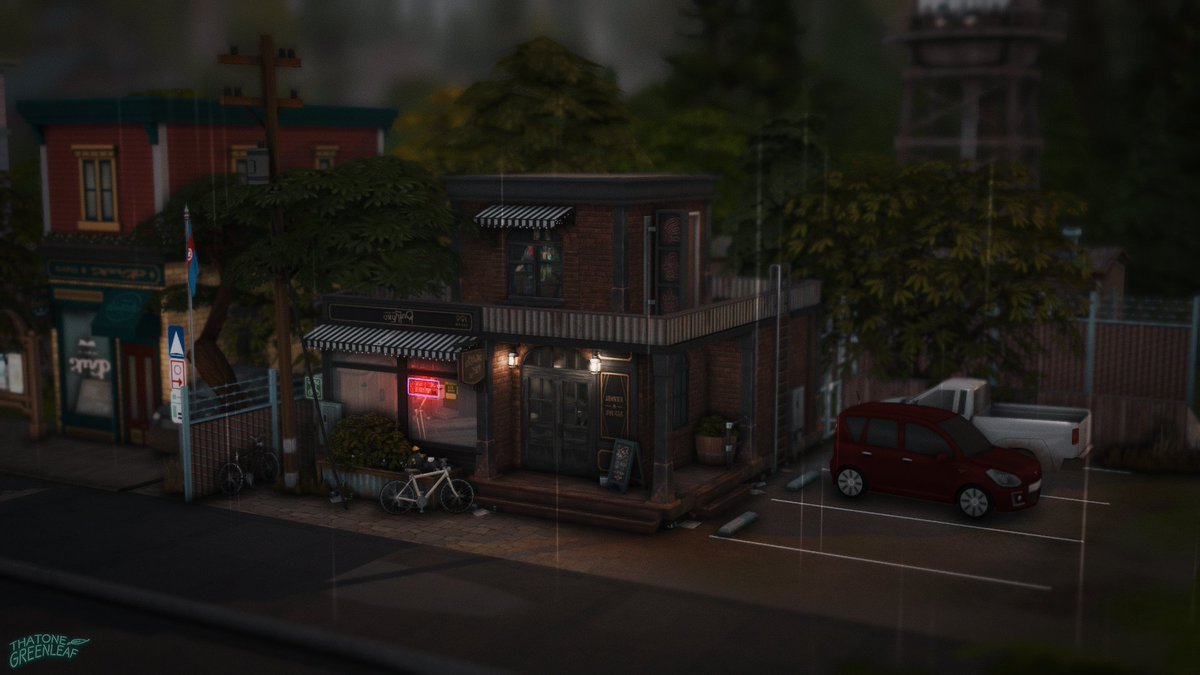 copperdale tattoo parlour on a rainy day 🌧️ <a href="/TheSims/">The Sims</a>