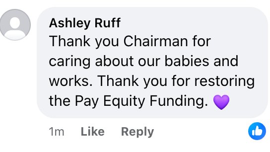 KTravisBallie's tweet photo. Parents are sharing a tremendous amount of gratitude tonight with @ChmnMendelson for his &amp; the Council's leadership in restoring $280 million to the Pay Equity Fund. @Under3DC thanks you, Sir! #WashingtonDC #BirthtoThree https://t.co/z1aLc35eEW