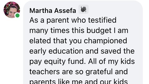 KTravisBallie's tweet photo. Parents are sharing a tremendous amount of gratitude tonight with @ChmnMendelson for his &amp; the Council's leadership in restoring $280 million to the Pay Equity Fund. @Under3DC thanks you, Sir! #WashingtonDC #BirthtoThree https://t.co/z1aLc35eEW
