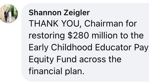 KTravisBallie's tweet photo. Parents are sharing a tremendous amount of gratitude tonight with @ChmnMendelson for his &amp; the Council's leadership in restoring $280 million to the Pay Equity Fund. @Under3DC thanks you, Sir! #WashingtonDC #BirthtoThree https://t.co/z1aLc35eEW