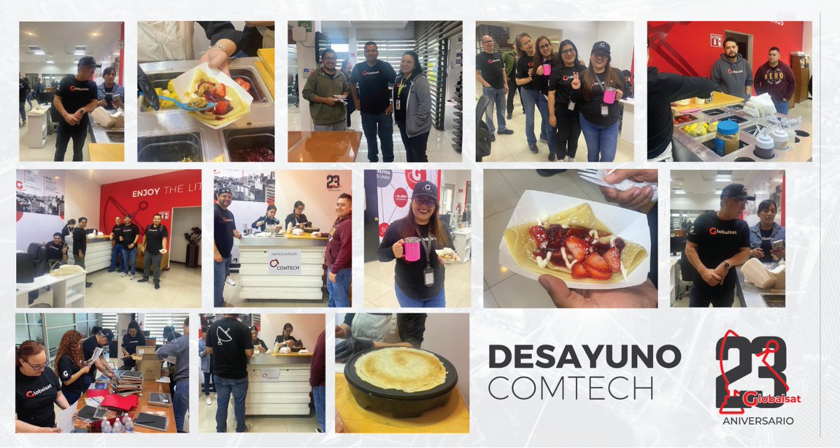 ¡Ayer fue día de crepas en GlobalSat! Gracias <a href="/ComtechTel/">Comtech</a>  por el delicioso desayuno.