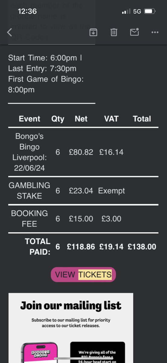 Selling 6X Bongo Bingo tickets for Saturday the 22nd of June.
Message me for details. 
#bongostickets #Liverpool