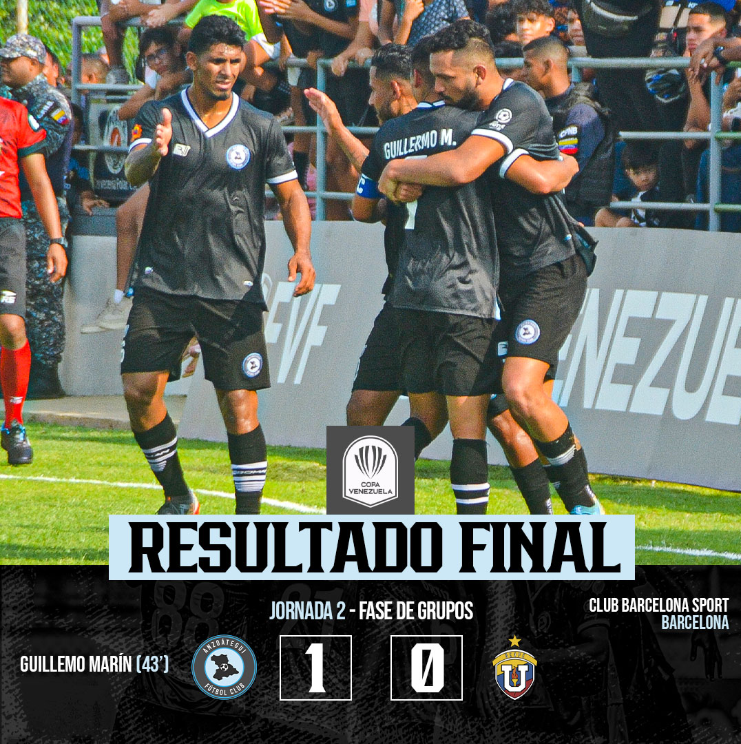 Anzoategui_FC's tweet photo. 🔥 | Anzoátegui FC venció 1-0 al conjunto de @UCVFCOFICIAL en el Club Barcelona Sports por la jornada 2️⃣ de la #CopaVenezuela y sumó tres puntos más en el torneo.

Guillermo Marín marcó el tanto del triunfo para el equipo anzoatiguense

¡Vamos Muchachos! ⚔

#SomosAnzoategui 🔵 https://t.co/COT2ekKyqo