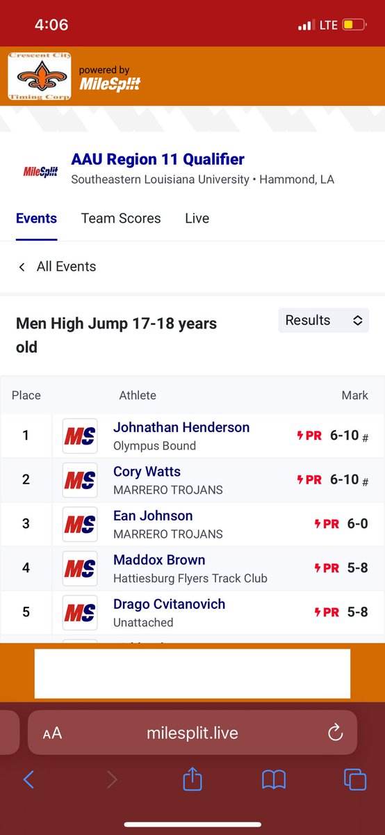 CWaits_11's tweet photo. 6’10 pr at aau region 11 qualifier https://t.co/3b3NlYpxH7