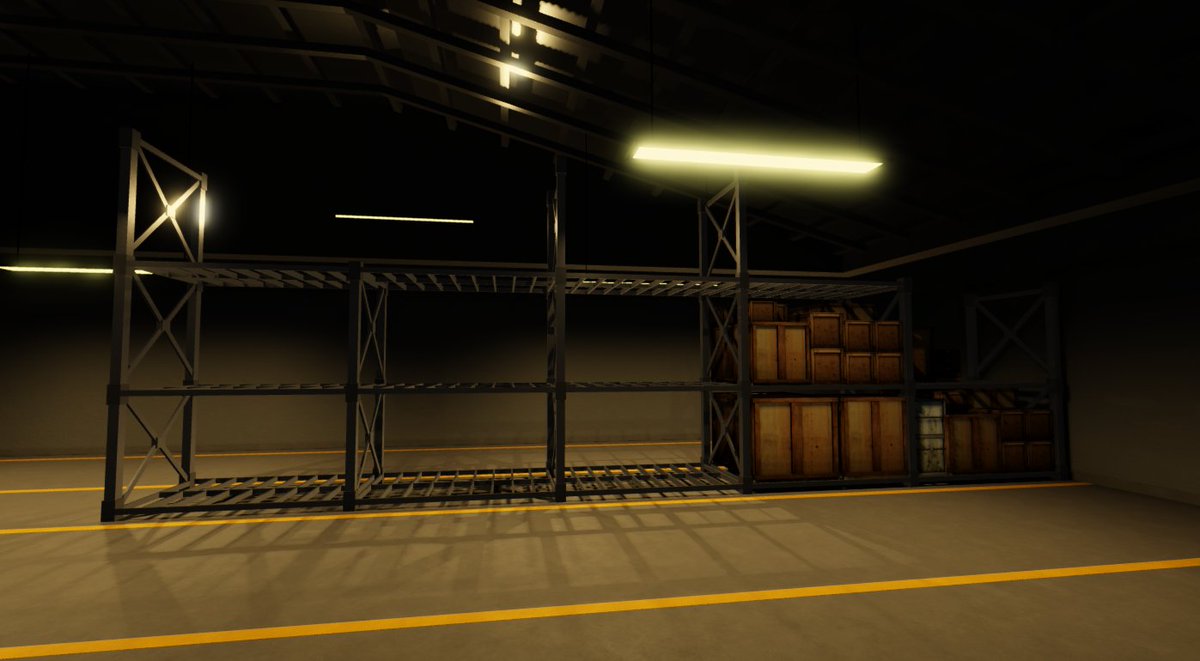 redavool's tweet photo. working on a "warehouse" for a horror game #roblox #robloxstudio #robloxgame #robloxdev https://t.co/egjn0DovHA