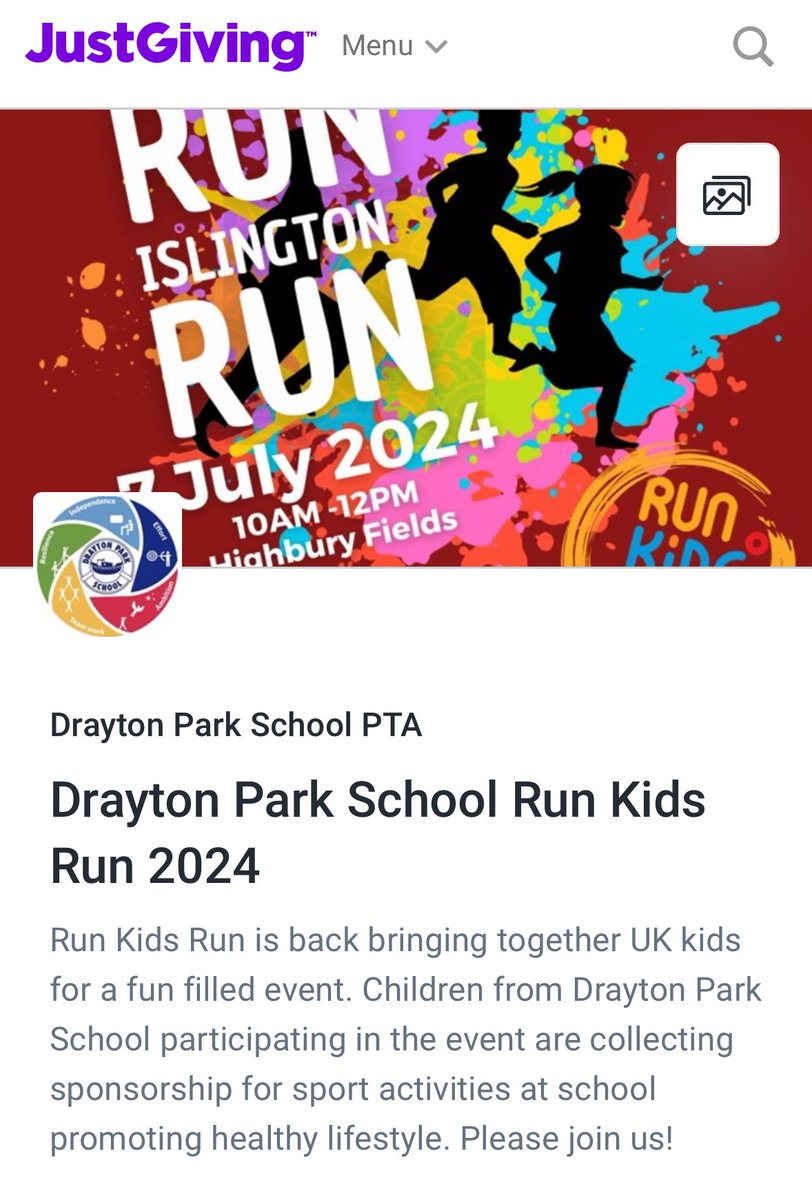 We’re on our way with £388 already towards our £5,000 target! Sign up, get sponsored and come run, Drayton Park! It’ll be a great day! 

Share this link with friends and family and let’s watch the money go up! 

justgiving.com/campaign/drayt…