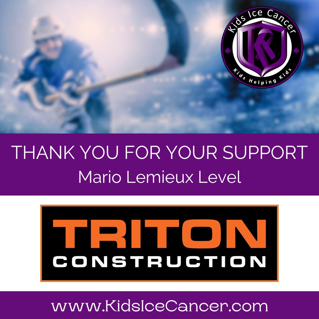 TheValerieFund_'s tweet photo. Thank you to Triton Construction for your sponsorship of Kids Ice Cancer. Your support helps provide essential services to children with cancer and blood disorders at our eight Valerie Fund Centers. 

#kidsicecancer #kic24 #sponsorpost #hockey #TheValerieFund https://t.co/PmN0xqXKjX