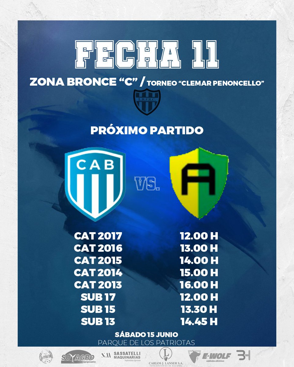 🔜 ¡𝗣𝗥𝗢́𝗫𝗜𝗠𝗢 𝗣𝗔𝗥𝗧𝗜𝗗𝗢!

⚽ #InfantoJuveniles
🆚 @acefic.academiaclub
🗓 Sábado 15/06
🏟 Parque De Los Patriotas

#VamosLosPibes💙