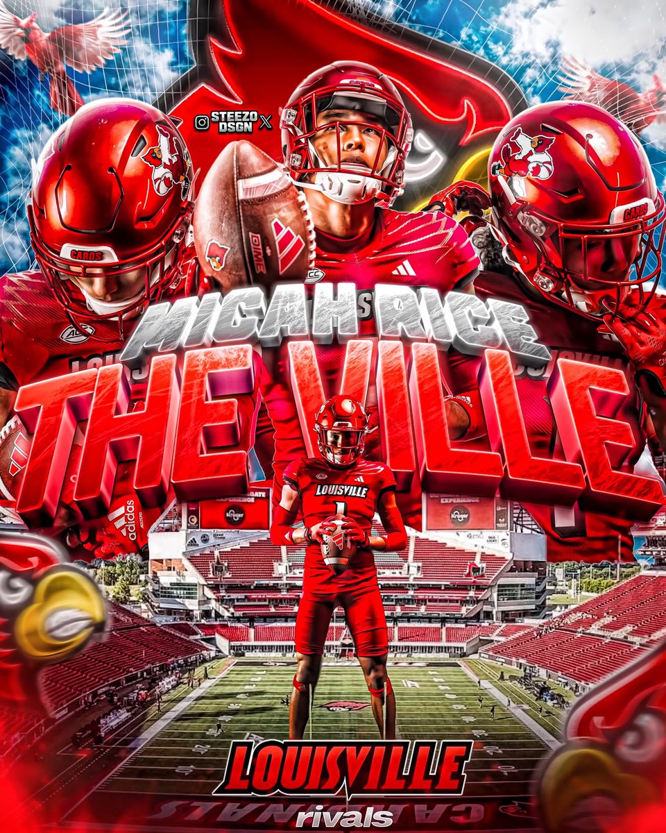 MicahWeaponX's tweet image. Only gratefulness for how far God has taken me. Excited to announce my commitment to @LouisvilleFB‼️
Let’s play football. #GoCards
@MealprepRice @RiceFitness1
@JeffBrohm @CoachRonEnglish @MoellerFootball @MoellerTrack @AMcLainXIX @CoachNickSharp @ZachEdwards_ @Coach_B10