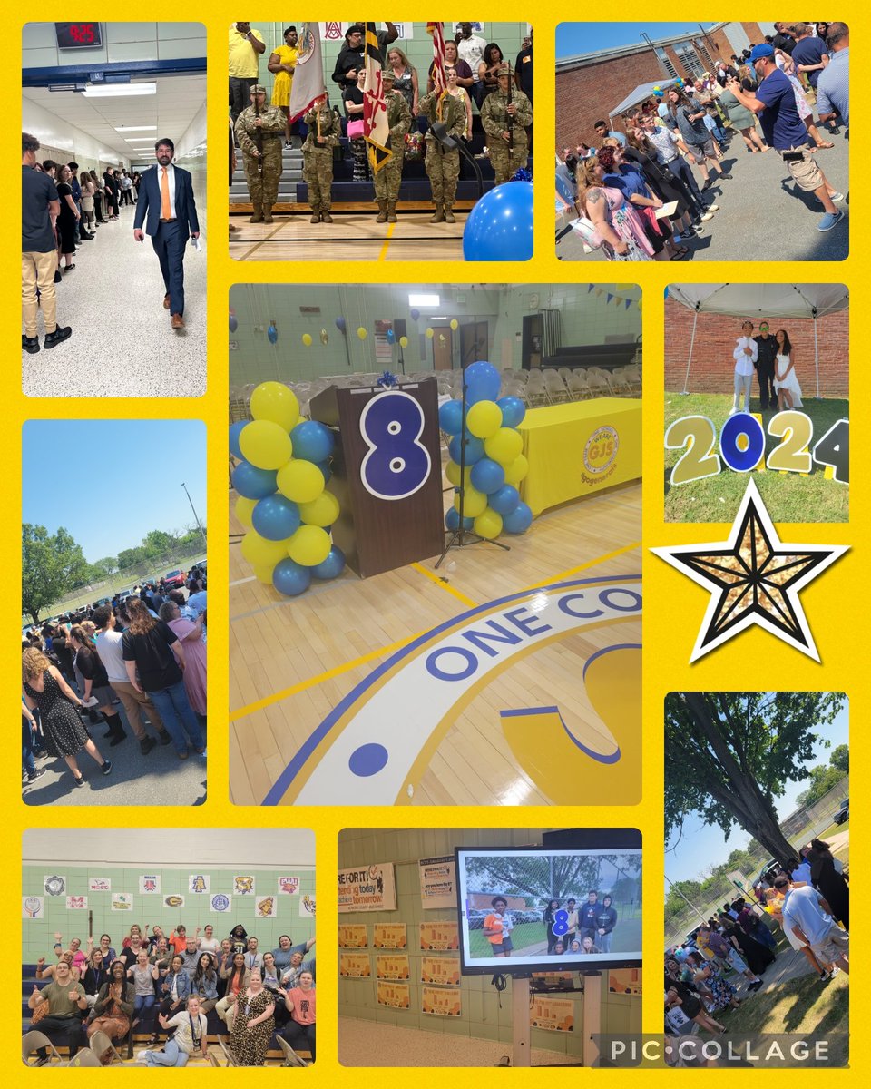 vkearns_M's tweet photo. We could not have asked for a better day for our Gr8 Farewell @strickerpride ⭐️ We filled our gym with families &amp; friends to mark the end of middle school. Our Generals were FANTASTIC! We are so proud of them! Thanks Patapsco ColorGuard for joining us 🇺🇲 #writeyourownstory https://t.co/etukfSN8vp