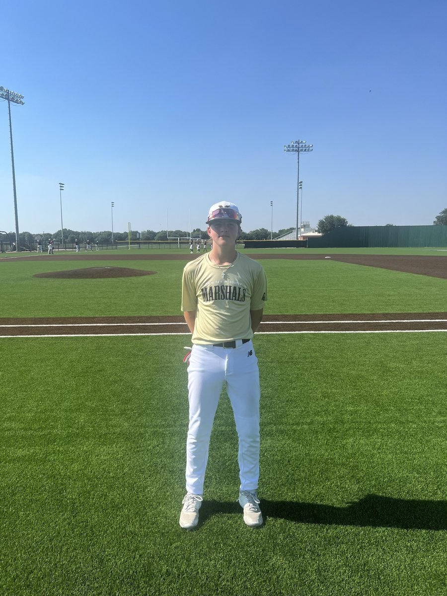 FiveToolTexas's tweet photo. #NorthTexasSS F: @McK_Marshals Gold 15U 8, RC Prospects Red 15U 5
PoG: @KaidenPlexico 2.2 IP, 4K, 2H, ER, 0 BB, HBP
Hitter: @BrickertLuke 1-3, 2B, 2 RBI, R
Pitcher: Alex Lewis 3.1 IP, 4K, 3H, ER, BB
Notable: William Moody 2-3, RBI | Giancarlo Gonzalez 2-2, 2R, BB https://t.co/TdOWewUXlc