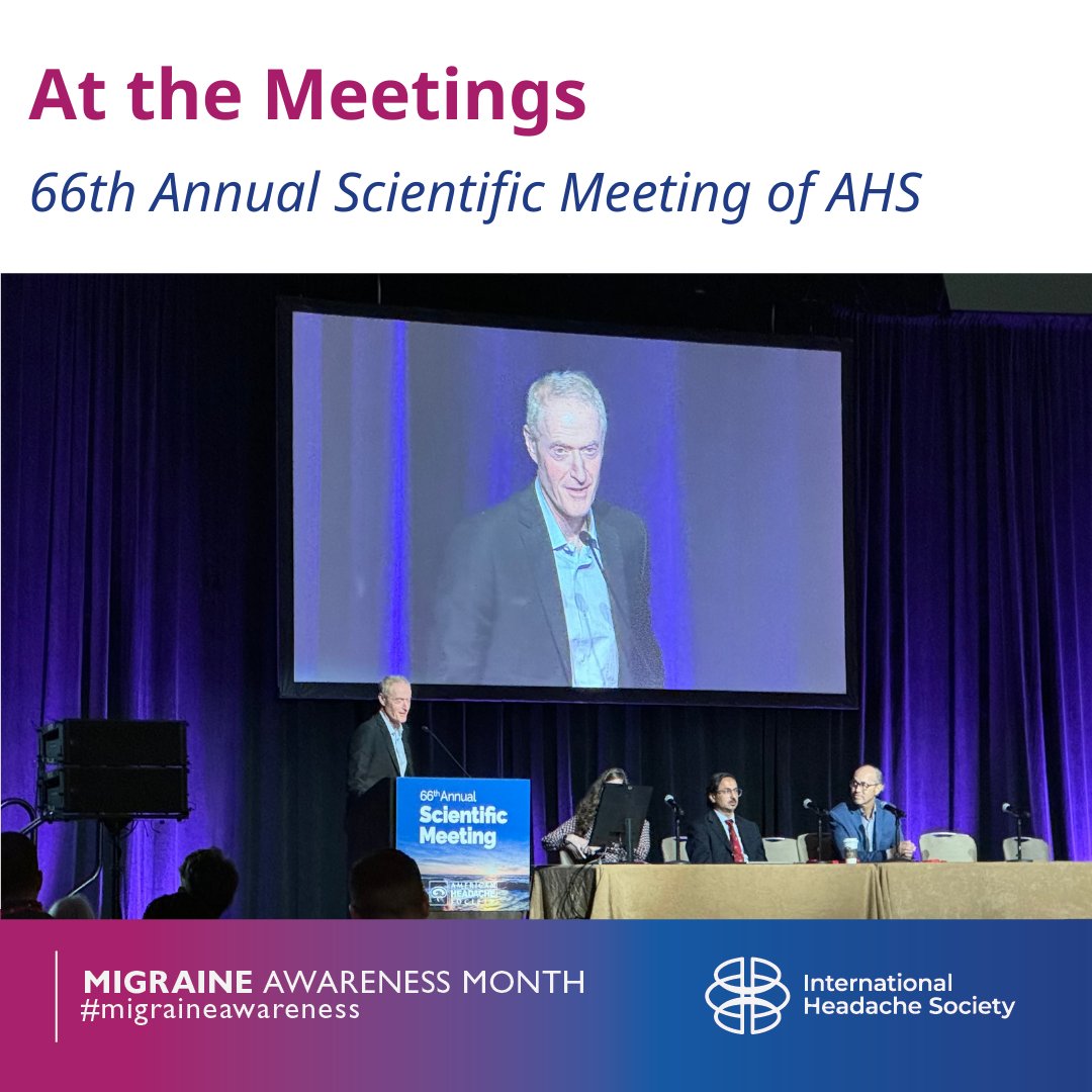 ihs_official's tweet photo. June is #MigraineAwarenessMonth!

The IHS President, Prof. Rami Burstein, provides excellent talks about the pathophysiology of peripheral and central sensitization at the Annual Scientific Meeting of the AHS in San Diego.

#migraine #headache https://t.co/Flgr1lunzf
