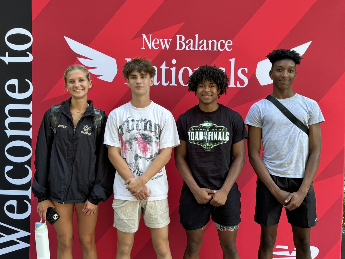 PerrysburgTrack's tweet photo. Good luck to our athletes at the New Balance Outdoor Nationals! Hannah competes in the 5000m tonight and the boys 4x200 of Sam, Aiden, Terry, and Dominic compete tomorrow night! @PburgAthletics https://t.co/9jbgI7P9Zk