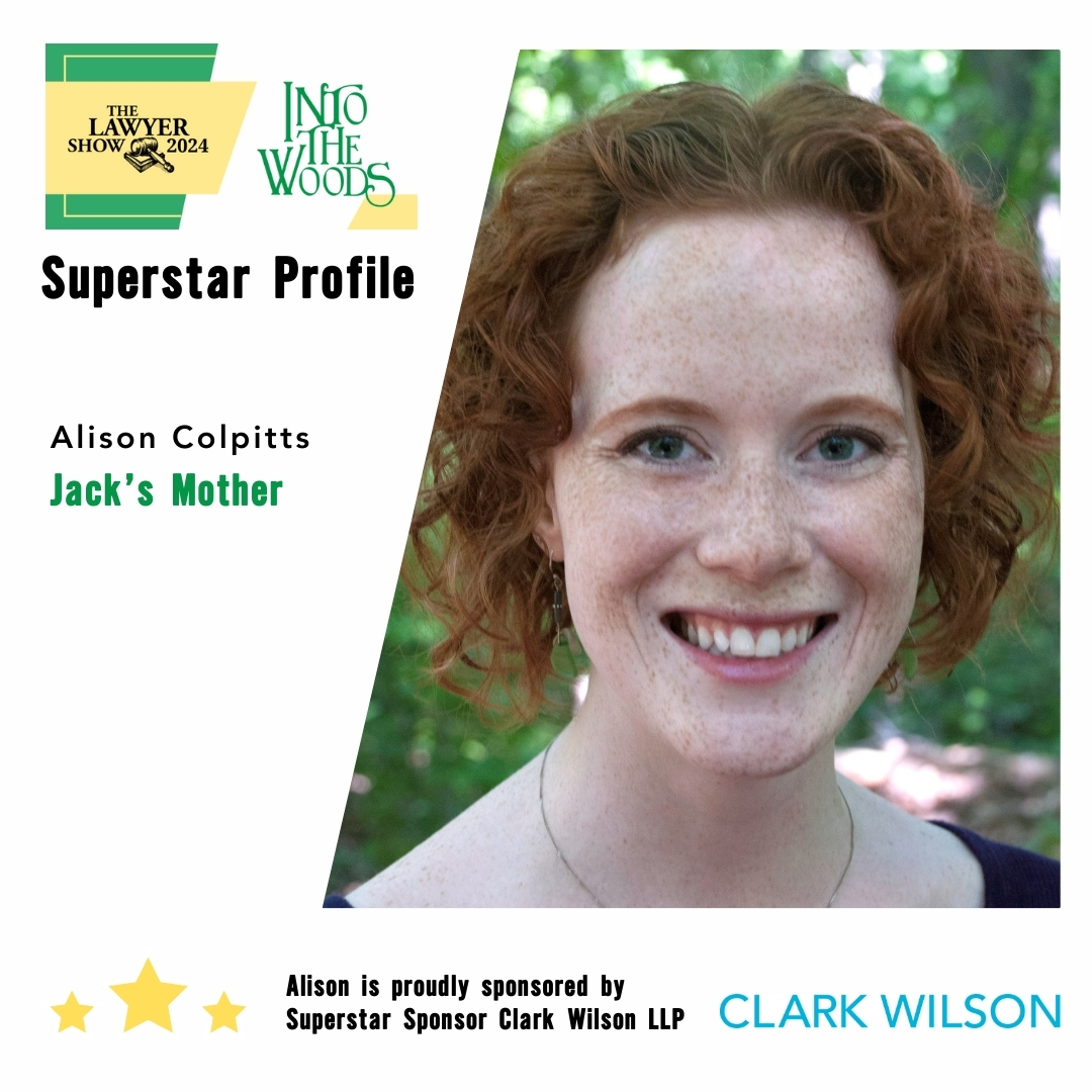 LawyerShow's tweet photo. ⭐️Meet the Lawyer Show 2024 performer Alison Colpitts, proudly supported by this year's Superstar Sponsor Clark Wilson LLP! @ClarkWilsonLLP https://t.co/9sPEGcIAKd