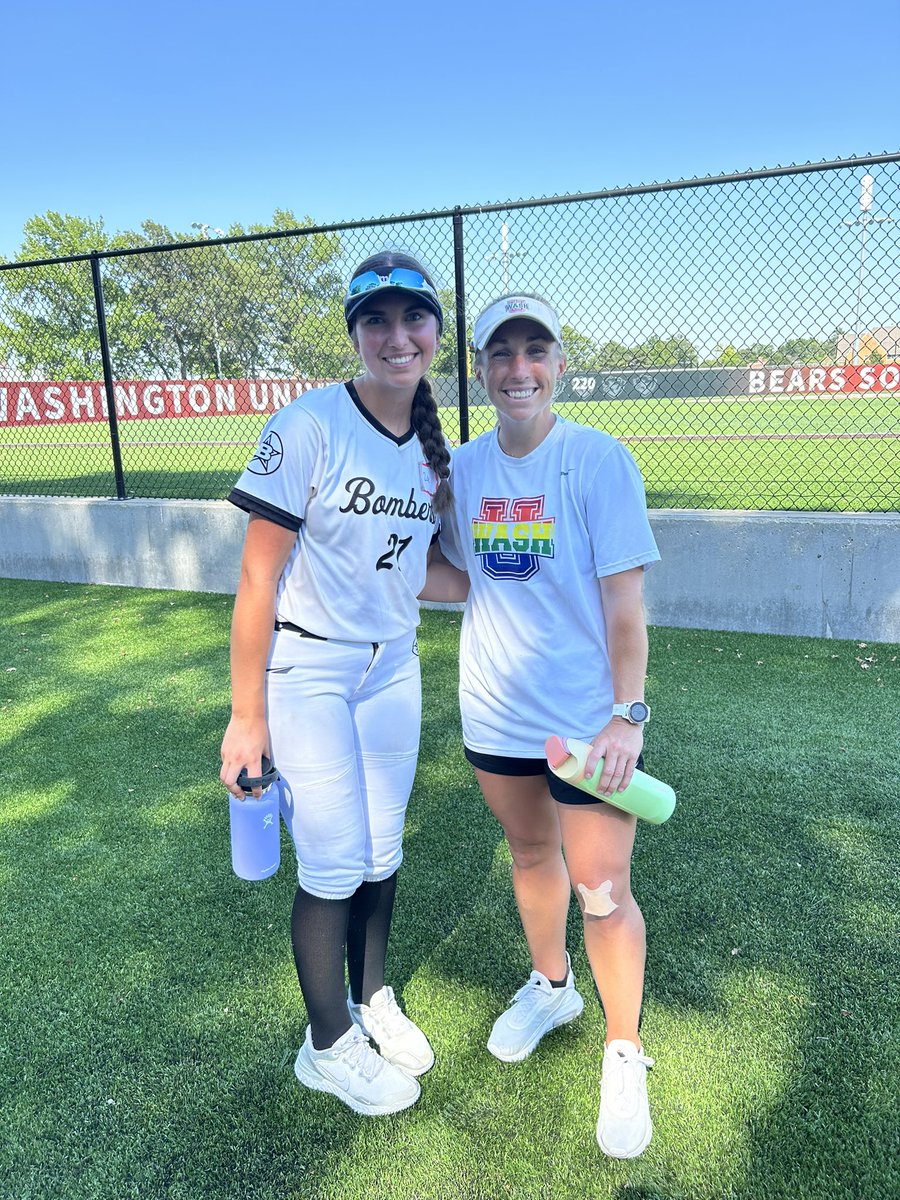 Had a great time at the WashU Prospect Camp! I truly learned so much from this amazing coaching staff. Thank you for having me! 
<a href="/WASHUSoftball/">WashU Softball</a> <a href="/CoBombers18u/">CO Bombers Santaniello 18U</a> <a href="/morrell_ted/">Coach Ted Morrell</a>