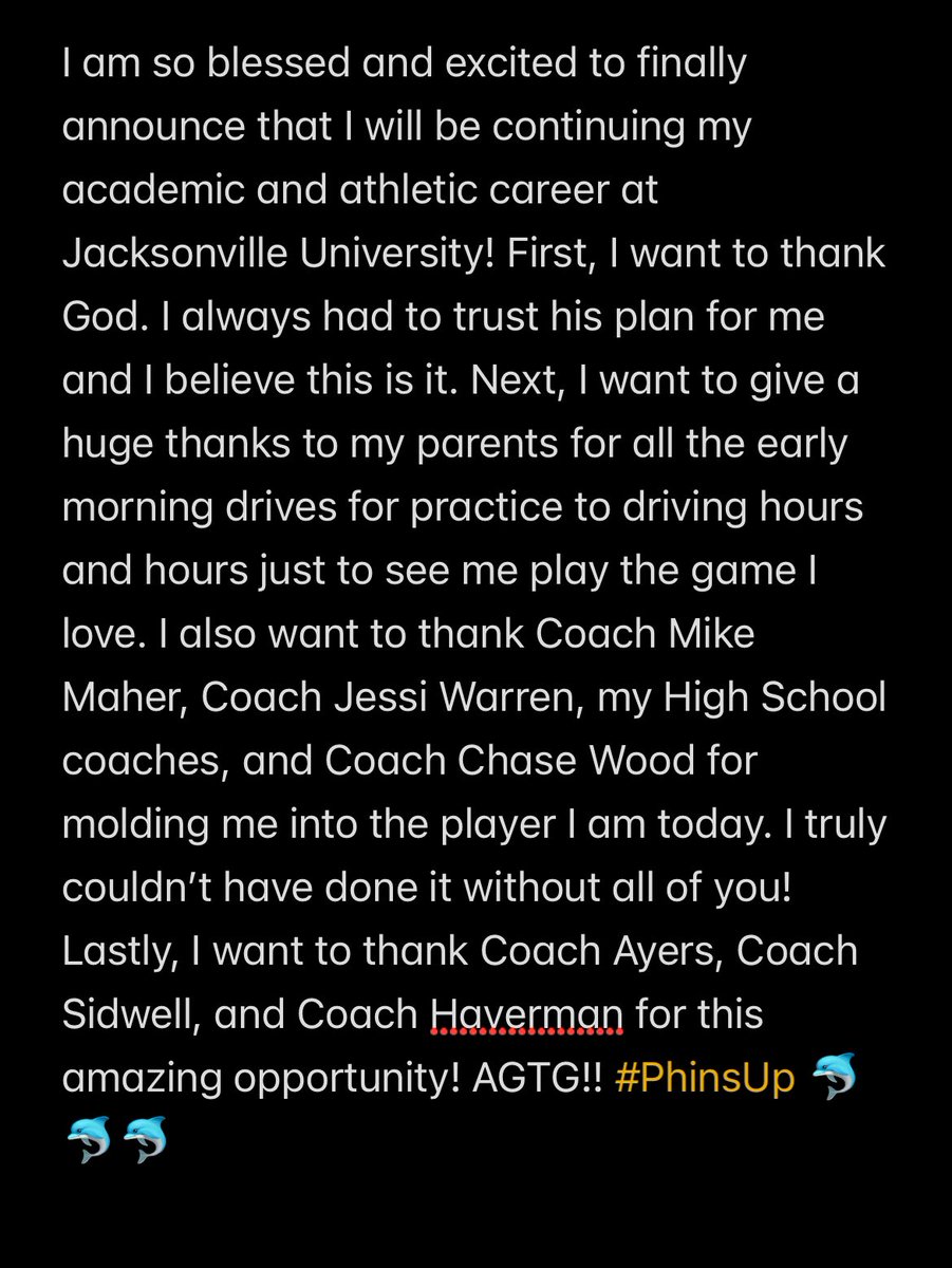 AGTG!! 🐬🐬🐬<a href="/JAX_CoachE/">Erica Ayers</a> <a href="/jakesidwell29/">Jake Sidwell</a> <a href="/JAX_Softball/">Jacksonville Softball 🥎</a> <a href="/GAImpact_Maher/">Georgia Impact - Maher</a> <a href="/EASRecruiting/">Empowered Analytic Sports Recruiting</a> <a href="/Jsav2424/">Janice Savage</a>