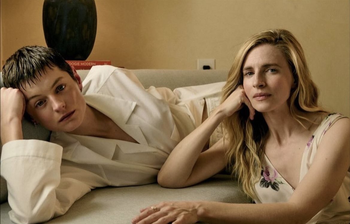 Emma Corrin and Brit Marling photographed by Lindsey Byrnes for the LA Times