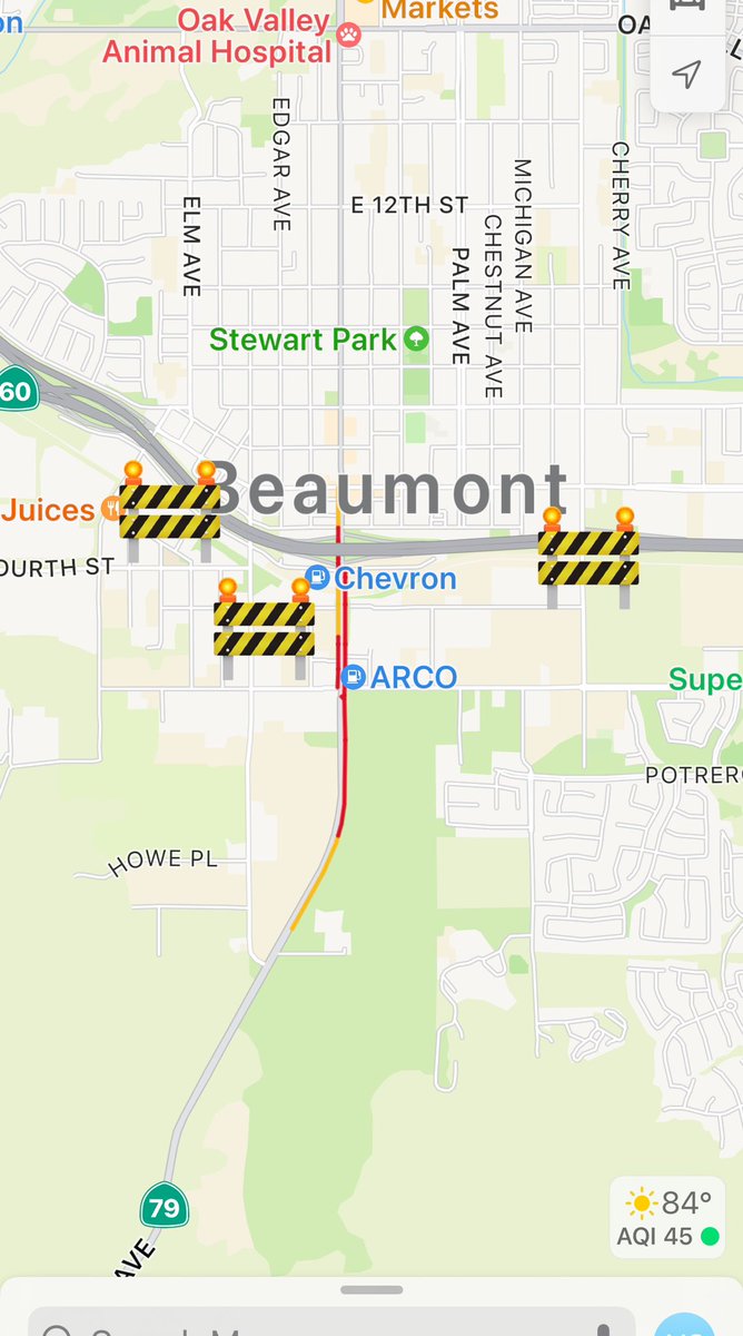BeaumontCA_PD's tweet photo. ⚠️@BeaumontCA_PD has been notified of a train blocking crossings at Pennsylvania, California and Veile Ave. UPRR is reporting a mechanical emergency and there is currently no ETA on when the crossings will reopen. Please avoid the area, we will post additional info as it is avail https://t.co/pvALDVKydZ